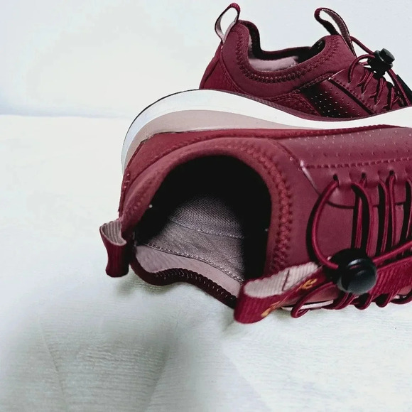 CLOVE burgundy slip on leather comfort sneakers 6 - Picture 11 of 14